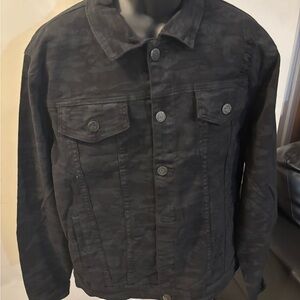 Mens Blind Trust Denim Jacket - Sizes Vary - Black Camo